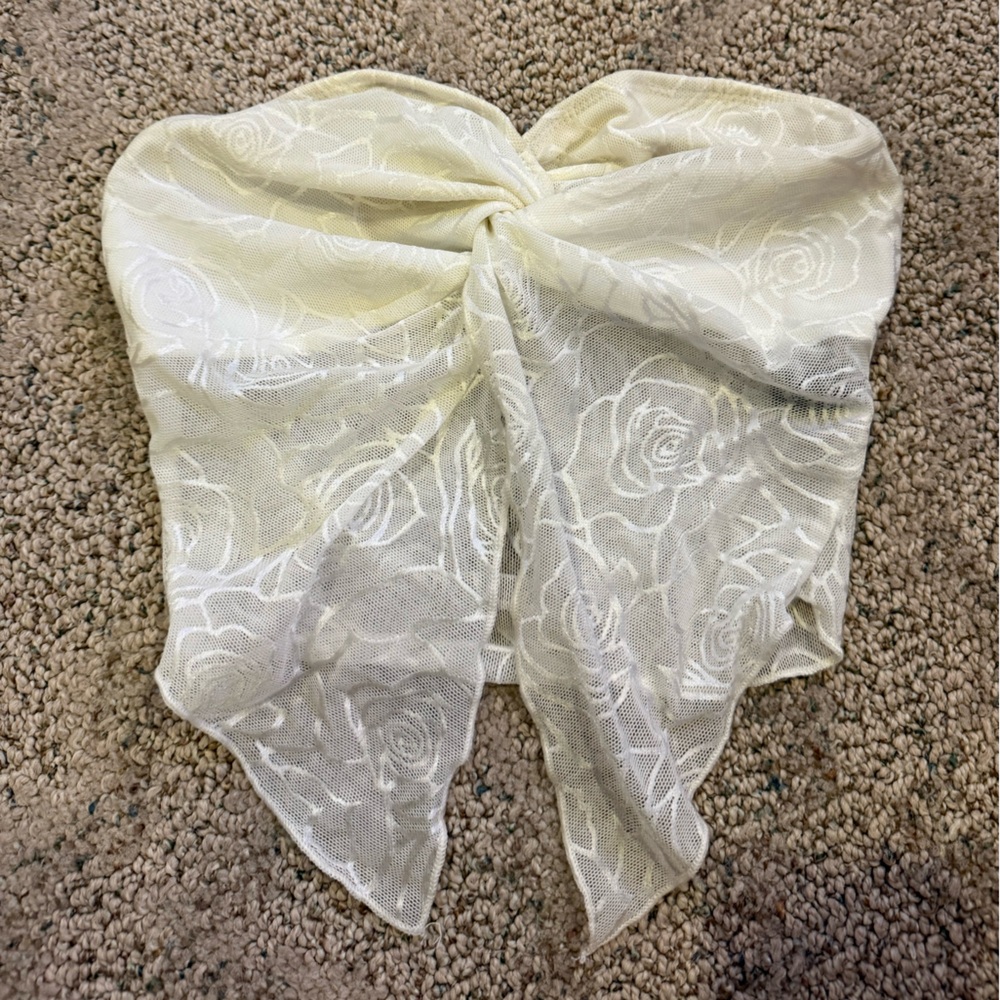 Elegant White Lace Tube Top